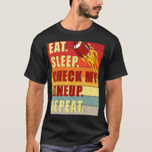 Camiseta Vintage Coma Dormir Verificar Minha Linhagem Repet