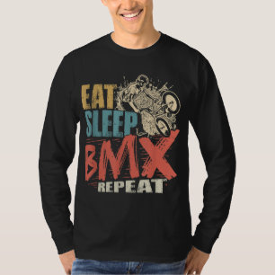 Camiseta Vintage Coma Sono BMX Repetir Bicicleta BMX Engraç