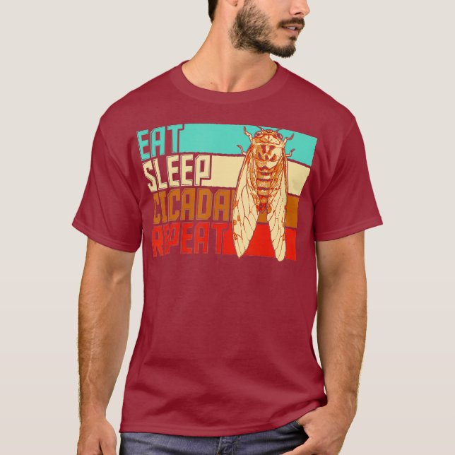 Camiseta Vintage Coma Sono Repetir Cicada (Frente)