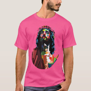 Camiseta Vintage conseguiu a imagem do Cristo Rei Jesus
