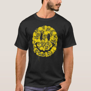 Camiseta Vintage Continue sorrindo Caveira Amarela Feliz So