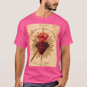 Camiseta Vintage - Coração Sagrado De Jesus Traditi Arte Ca