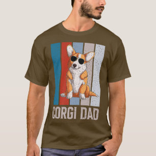 Camiseta Vintage Corgi Dog Lover Tshirt Corgi Pai Sunglasse