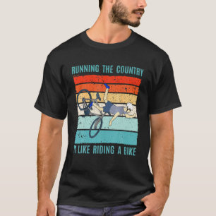 Camiseta Vintage Correndo O País É Como Andar De Bicicleta