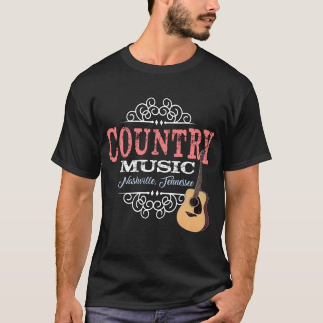 Camiseta Vintage Country Music Nashville T-Shirts (Frente)