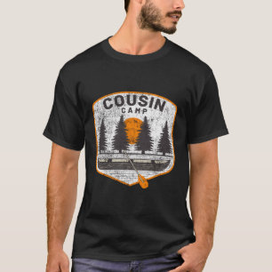 Camiseta Vintage Cousin Camp Fun Camping Canoagem ao ar liv