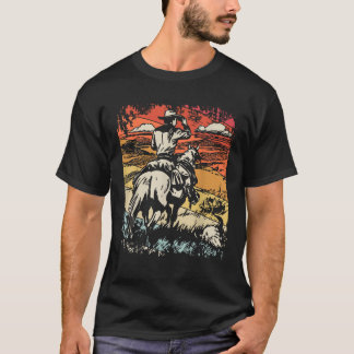 Camiseta Vintage Cowboy By SamBro Retro Unisex Adults Kids 