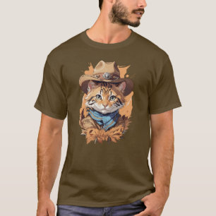 Camiseta Vintage Cowboy Kitten Design