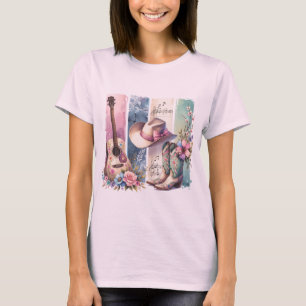 Camiseta Vintage Cowboy Musical T-Shirt - Violão,