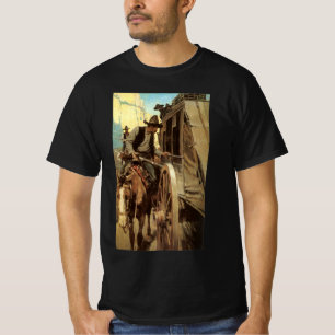 Camiseta Vintage Cowboys, The Admirable Outlaw por NC Wyeth