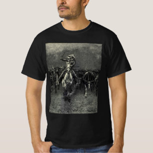 Camiseta Vintage Cowboys, um Stampede de Frederic Remington