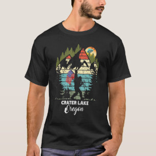Camiseta Vintage Cratera Lake Hiking Trail Retro 80s
