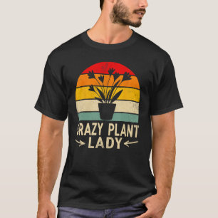 Camiseta Vintage Crazy Plant Lady Gardening