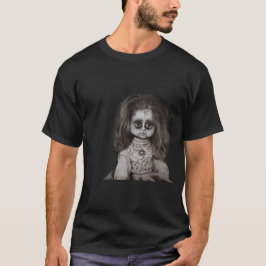 Camiseta Vintage Creepy Assustada Boneca Assombrada