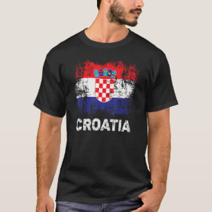 Camiseta Vintage Croácia Flag Patriótico Croata