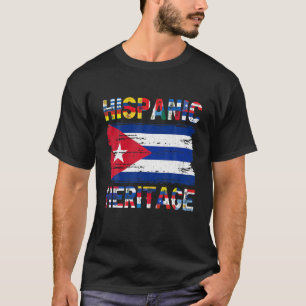 Camiseta Vintage Cuba Bandeira Cubana Orgulho Hispânico Her