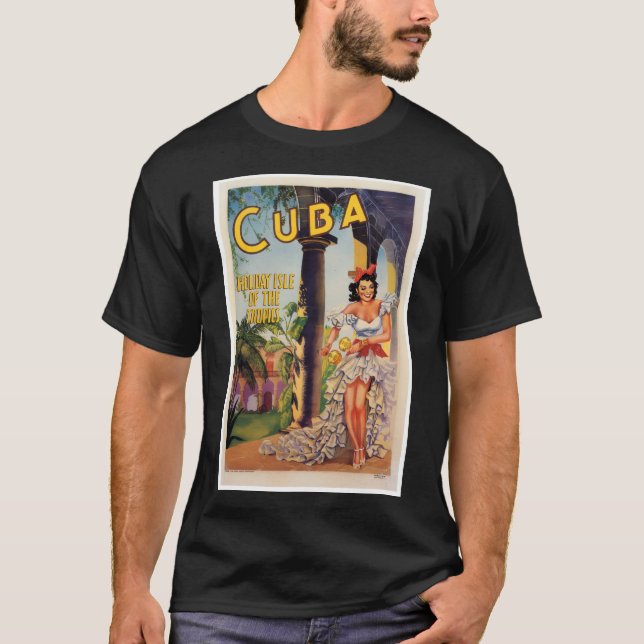 Camiseta Vintage Cuban Tourist Commission Tropics Travel (Frente)