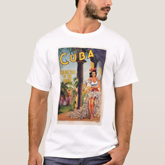 Camiseta Vintage Cuban Tourist Commission Tropics Travel (Frente)