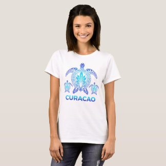 Camiseta Vintage Curacao Ocean Blue Sea Turtle Souvenirs
