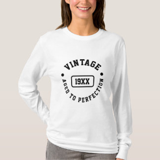 Camiseta Vintage Custom Year – Aged to Perfection Design