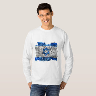 Camiseta Vintage da Bandeira de Israel