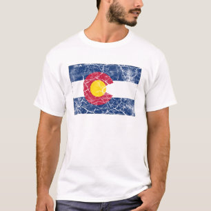 Camiseta Vintage da bandeira do estado de Colorado