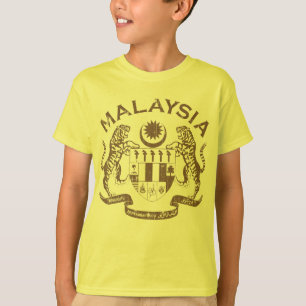 Camiseta Vintage da brasão de Malaysia