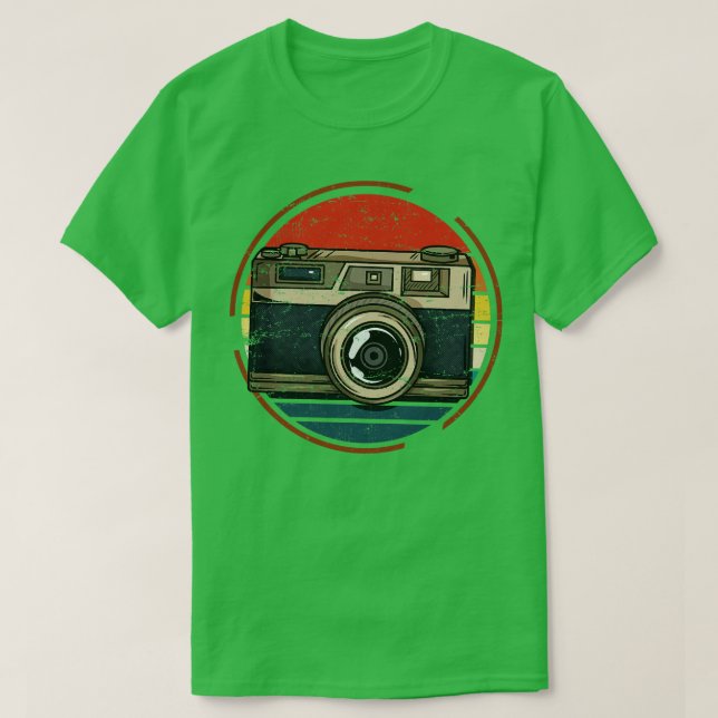 Camiseta Vintage da câmera (Frente do Design)