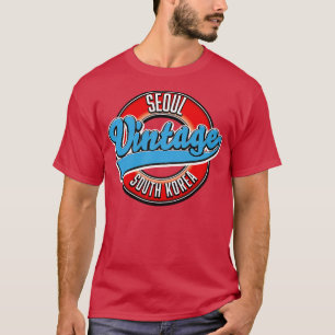 Camiseta Vintage da Coreia do Sul de Seul