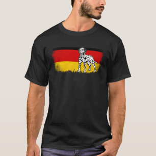 Camiseta Vintage da Dalmácia - Alemanha - cão de bandeira