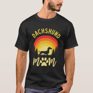 Camiseta Vintage Dachshund Mãe
