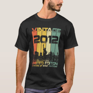 Camiseta Vintage de 10 anos 2012 10º aniversário