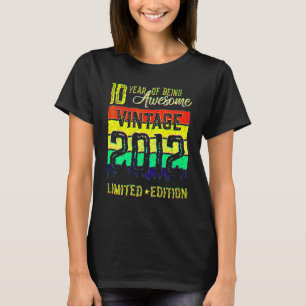 Camiseta Vintage de 10 anos 2012 10º aniversário