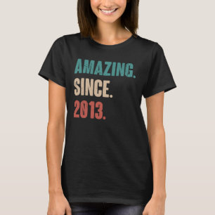 Camiseta Vintage de 10 anos 2013 Aniversário 10.ª Decoração