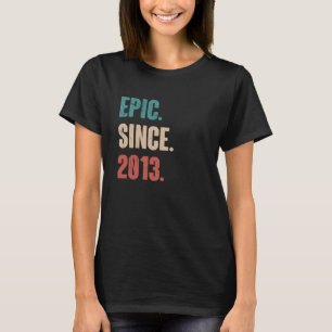 Camiseta Vintage de 10 anos 2013 Aniversário do 10º Decorat