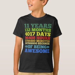 Camiseta Vintage de 11 anos, 11, 13 meses