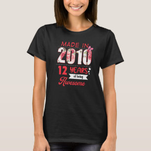 Camiseta Vintage de 12 anos 2010, 12, Aniversário