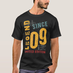 Camiseta Vintage de 13 anos 2009 Decoração de Aniversário d