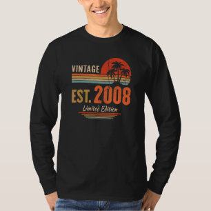 Camiseta Vintage de 14 anos 2008 14 Aniversário