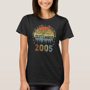 Camiseta Vintage de 17 anos setembro de 2005 17º aniversári