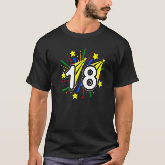 Camiseta Vintage de 18 anos número dezoito e dezoito e dezo