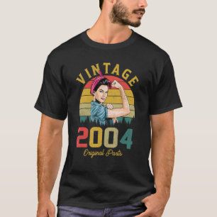 Camiseta Vintage de 19 anos 2004 19º aniversário para as mu