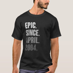 Camiseta Vintage de 19 anos 2004 abril Aniversário 19º Deco