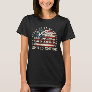 Camiseta Vintage de 19 anos 2004 American Flag 19th Birth