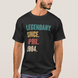 Camiseta Vintage de 19 anos 2004 Aniversário de 19 de abril