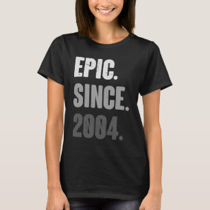 Camiseta Vintage de 19 anos 2004 Aniversário do 19º Decorat