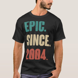 Camiseta Vintage de 19 anos 2004 Aniversário do 19º Decorat
