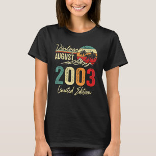 Camiseta Vintage de 19 anos agosto de 2003 19º aniversário