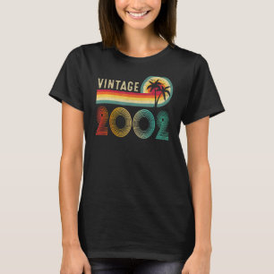 Camiseta Vintage De 20 Anos Feita Em 2002 Em 20 Birthd