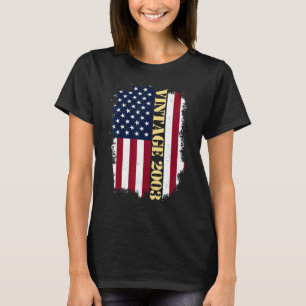 Camiseta Vintage de 20 anos, US Flag 2003 American Flag 20t